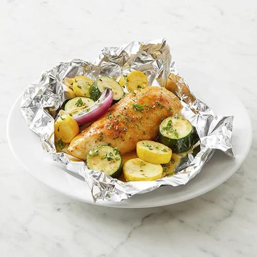 Chicken And Summer Squash Packets