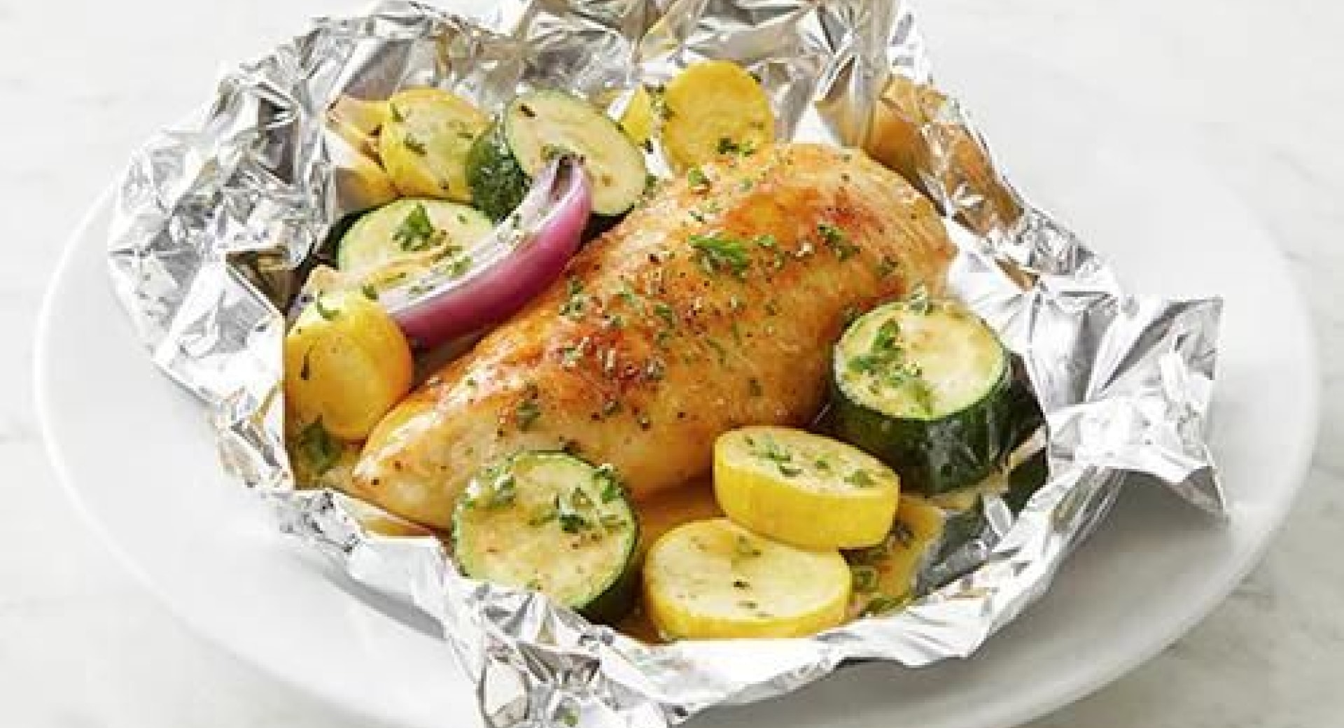 Chicken and Summer Squash Packets